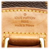 Louis Vuitton Vintage - Monogram Montsouris PM - Marrone - Borsa in Tela e Pelle Vacchetta - Alta Qualità Luxury