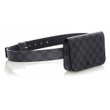Louis Vuitton Vintage - Damier Graphite Pochette Homme Ceinture - Black Gray - Damier Canvas Belt Bag - Luxury High Quality