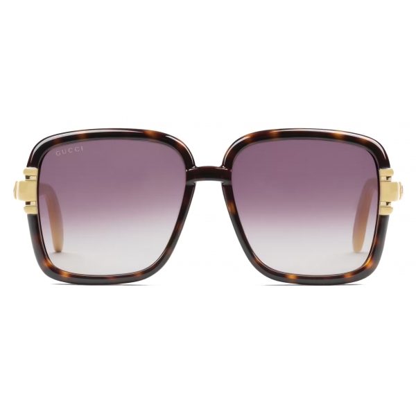 Gucci - Square Frame Sunglasses - Tortoiseshell - Gucci Eyewear