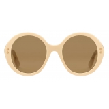 Gucci - Round Frame Sunglasses - Butter - Gucci Eyewear