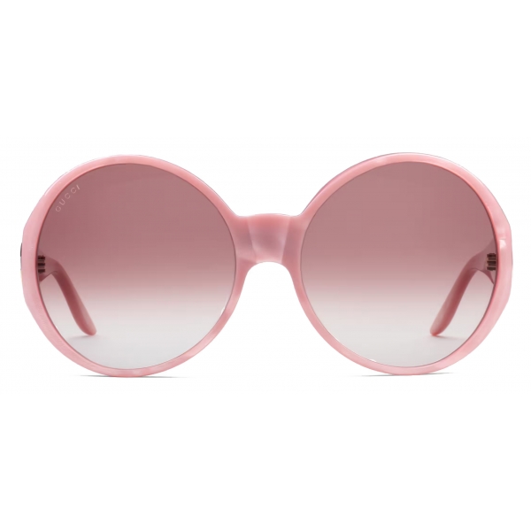 Gucci - Round Frame Sunglasses - Pink - Gucci Eyewear