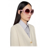 Gucci - Occhiale da Sole Rotondi - Rosa - Gucci Eyewear