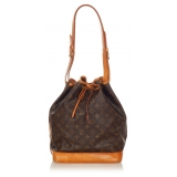 Louis Vuitton Vintage - Monogram Noe - Brown - Monogram Canvas and Leather Bucket Bag - Luxury High Quality
