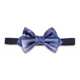 Ammoment - Python in Calcite Blue - Leather Victor Bow Tie