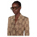 Gucci - Occhiale da Sole Rettangolari Gucci Pineapple - Nero Giallo - Gucci Eyewear