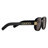 Gucci - Occhiale da Sole Rettangolari Gucci Pineapple - Nero Grigio - Gucci Eyewear
