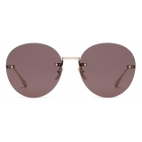 Gucci - Tiger Round-Frame Sunglasses with Pendant - Gold Brown - Gucci Eyewear