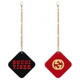 Gucci - Tiger Occhiali da Sole Rotondi con Pendente - Oro Marrone - Gucci Eyewear
