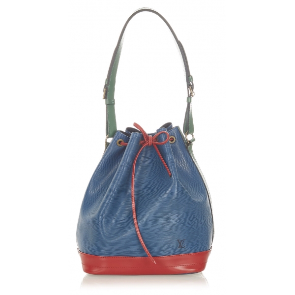 RvceShops Revival, Blue Louis Vuitton Epi Petit Noe Bucket Bag