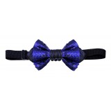 Ammoment - Python in NYX Blue - Leather Victor Bow Tie
