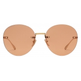 Gucci - Tiger Round-Frame Sunglasses with Pendant - Gold Orange - Gucci Eyewear