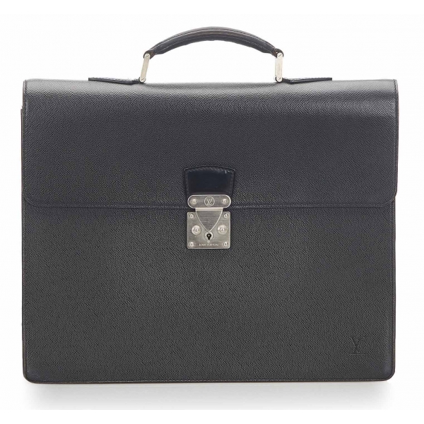 Louis Vuitton Vintage - Taiga Robusto 1 Briefcase - Black - Taiga Leather Business Bag - Luxury High Quality