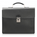 Louis Vuitton Vintage - Taiga Moskova Briefcase - Dark Gray - Taiga Leather Business Bag - Luxury High Quality