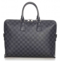 Louis Vuitton Vintage - Damier Graphite Porte Documents Black Gray - Canvas and Calf Leather Business Bag - Luxury High Quality