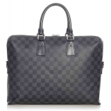Louis Vuitton Vintage - Damier Graphite Porte Documents Black Gray - Canvas and Calf Leather Business Bag - Luxury High Quality