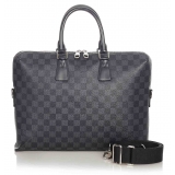 Louis Vuitton Vintage - Damier Graphite Porte Documents Black Gray - Canvas and Calf Leather Business Bag - Luxury High Quality