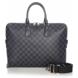 Louis Vuitton Vintage - Damier Graphite Porte Documents Nero Grigio - Borsa in Tela Damier e Pelle Vitello - Alta Qualità Luxury