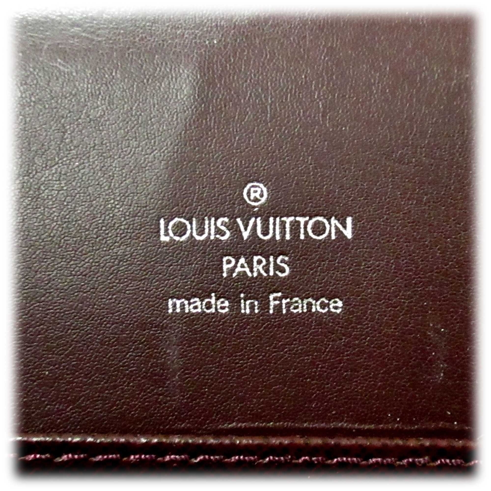 Authentic - Louis Vuitton Red Taiga Serviette Kazan Briefcase Dark