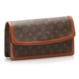 Louis Vuitton Vintage - Monogram Pochette Dame GM - Brown - Monogram Canvas and Calf Leather Clutch Bag - Luxury High Quality
