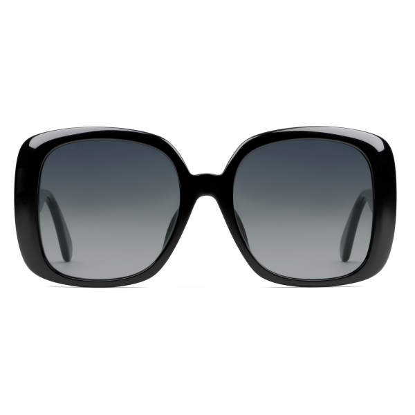 Gucci - Specialized Fit Square Sunglasses with Web - Black - Gucci Eyewear