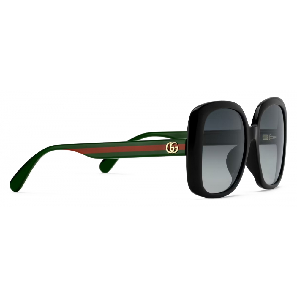 Gucci - Occhiali da Sole Rotondi con Motivo Web - Nero - Gucci Eyewear -  Avvenice