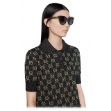Gucci - Round Frame Sunglasses - Black - Gucci Eyewear