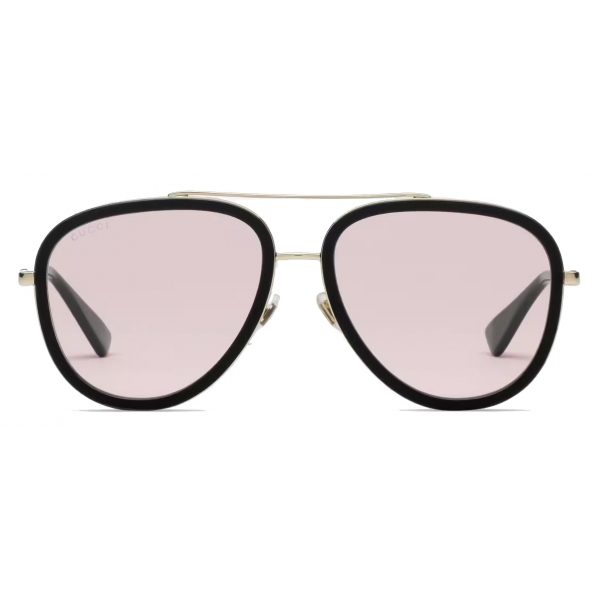 Gucci - Aviator Sunglasses - Gold Pink - Gucci Eyewear