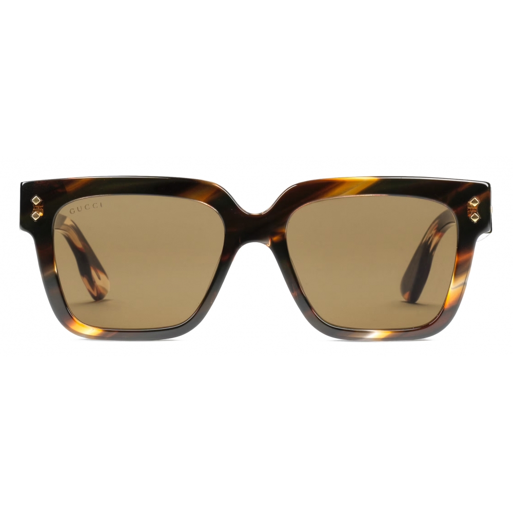 Rectangular optical frame in tortoiseshell acetate