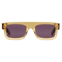 Gucci - Rectangular Frame Sunglasses - Yellow - Gucci Eyewear