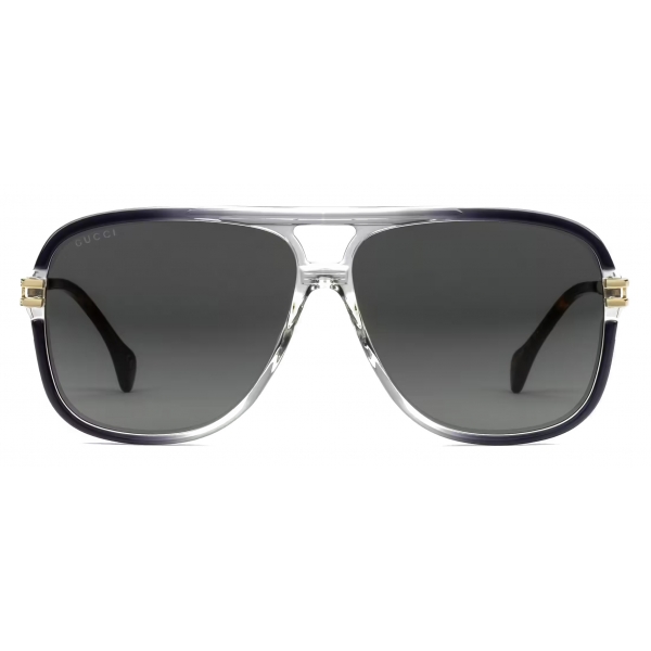 Gucci - Navigator Frame Sunglasses - Grey - Gucci Eyewear - Avvenice