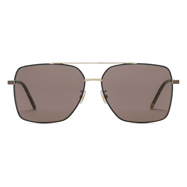 Gucci - Specialized Fit Navigator Sunglasses - Gold - Gucci Eyewear