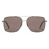 Gucci - Occhiale da Sole con Ponte Basso - Oro - Gucci Eyewear