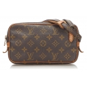 Louis Vuitton Vintage - Monogram Marly Bandouliere - Marrone - Borsa in Tela Monogram e Pelle Vacchetta - Alta Qualità Luxury