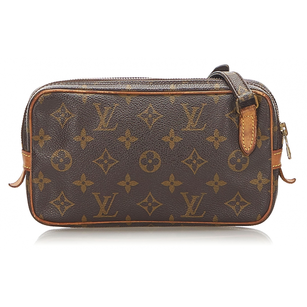 Louis Vuitton Vintage - Monogram Marly Bandouliere Brown - Canvas and  Vachetta Leather Crossbody Bag - Luxury High Quality - Avvenice