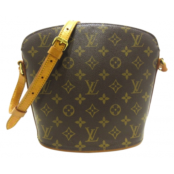Louis Vuitton Vintage - Monogram Drouot - Brown - Monogram Canvas and Vachetta Leather Crossbody Bag - Luxury High Quality