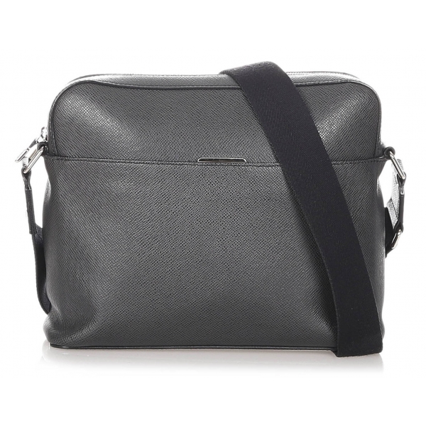 Louis Vuitton Vintage - Taiga Anton Messenger PM - Black - Taiga Leather Crossbody Bag - Luxury High Quality