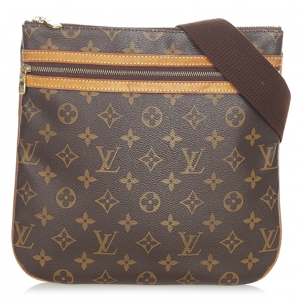 Louis Vuitton Vintage - Monogram Pochette Bosphore Brown - Canvas and Vachetta Leather Crossbody Bag - Luxury High Quality