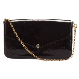 Louis Vuitton Vintage - Vernis Pochette Felicie - Black - Vernis Leather Crossbody Bag - Luxury High Quality