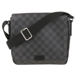 Louis Vuitton Vintage - Damier Graphite District PM - Black Gray - Damier Canvas Crossbody Bag - Luxury High Quality
