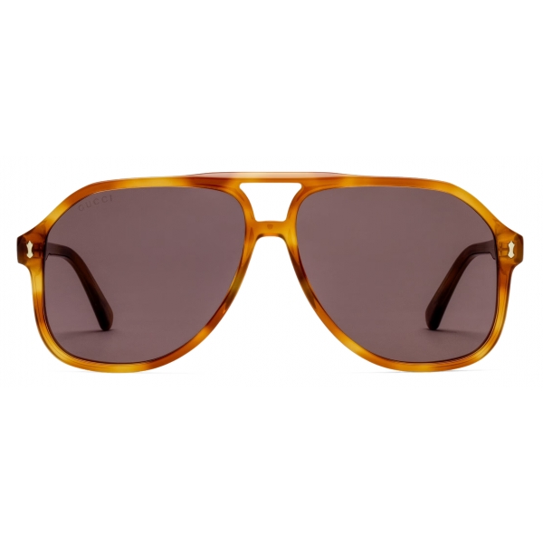 Gucci - Navigator Frame Sunglasses - Tortoiseshell - Gucci Eyewear