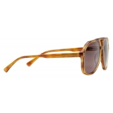 Gucci - Occhiale da Sole Navigator - Tartaruga - Gucci Eyewear