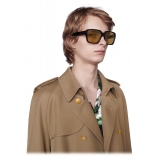 Gucci - Occhiale da Sole Squadrati - Nero Giallo - Gucci Eyewear