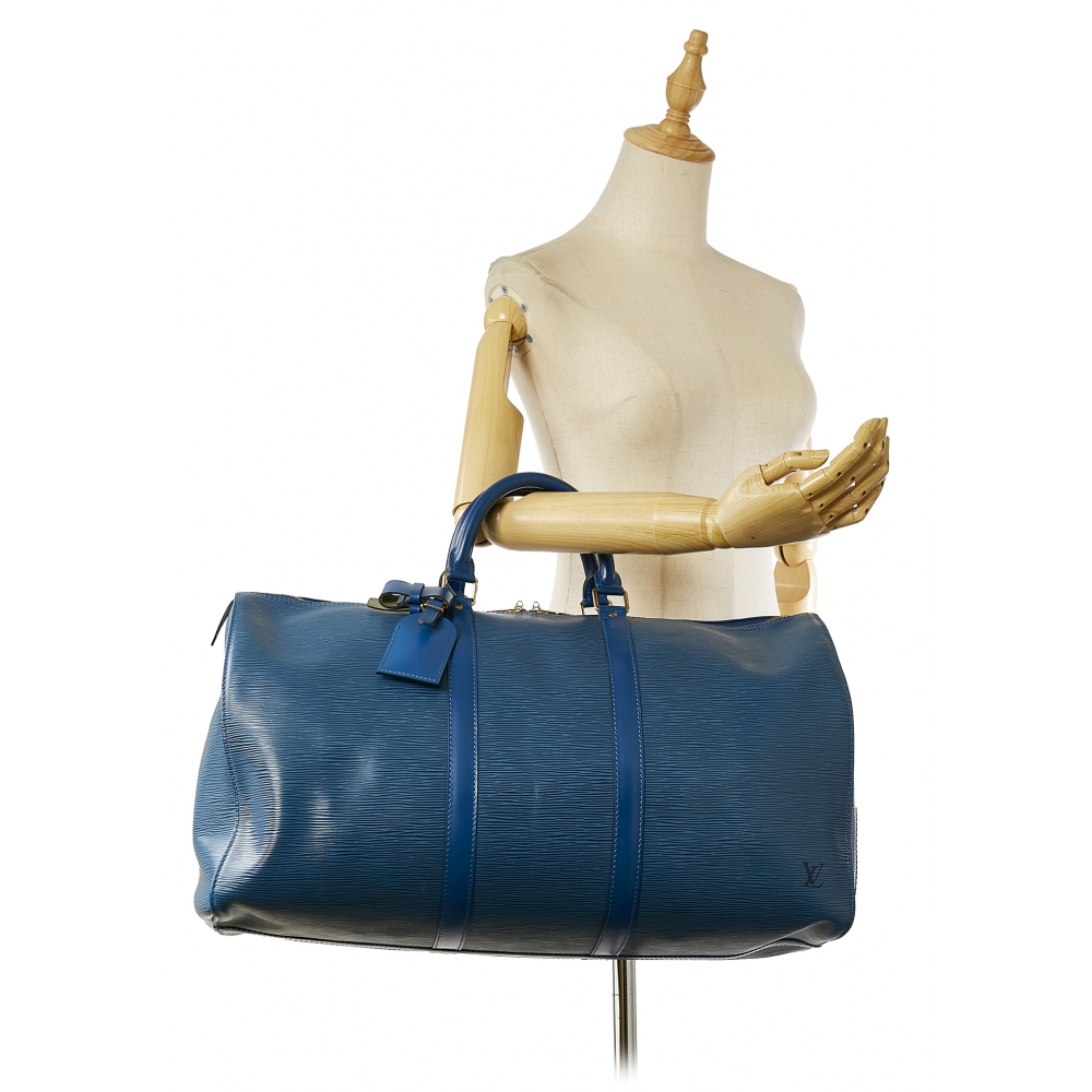Louis Vuitton Blue Epi Keepall Bag