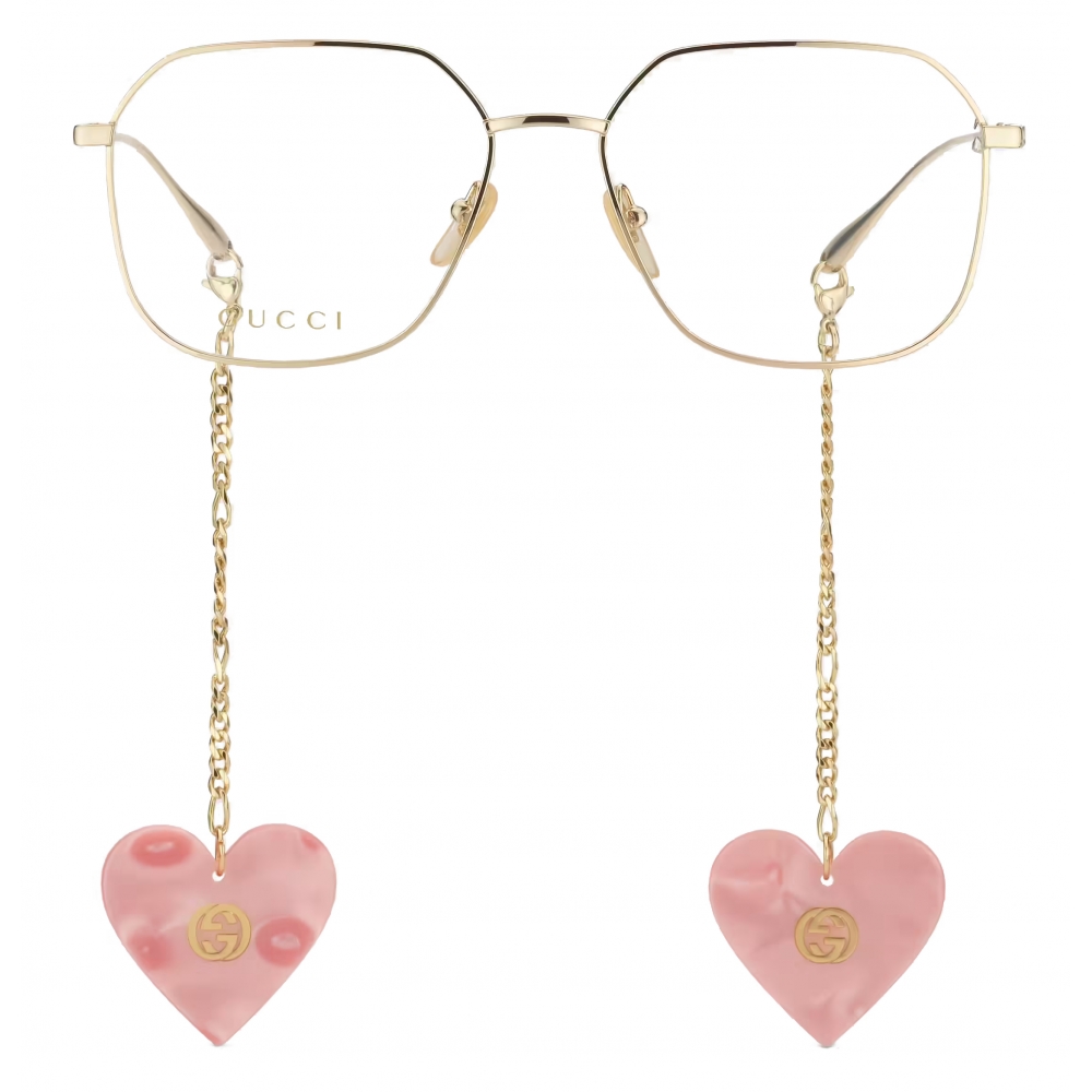 Gucci - Square Frame Optical Glasses - Gold - Gucci Eyewear - Avvenice