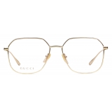 Gucci - Occhiale da Vista Squadrati - Oro - Gucci Eyewear