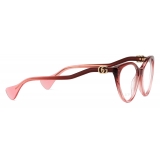 Gucci - Cat-Eye Frame Optical Glasses - Burgundy - Gucci Eyewear