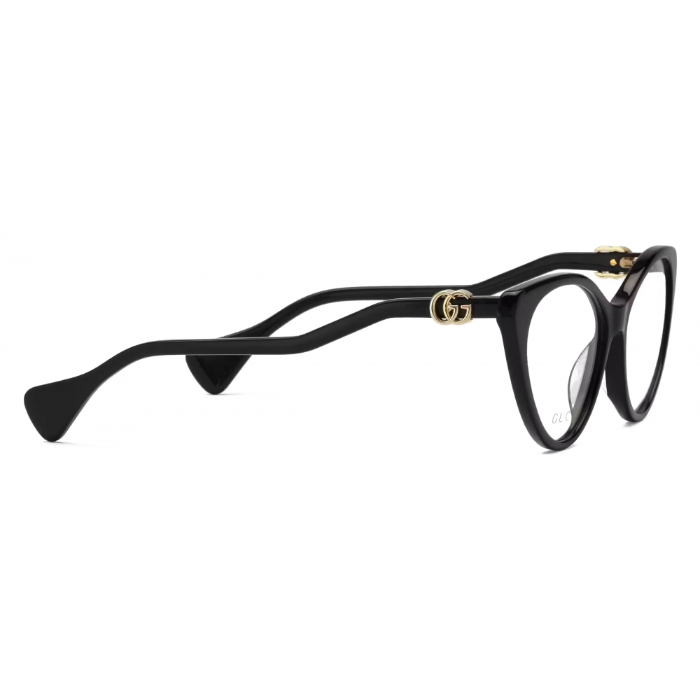 Gucci Cat Eye Acetate Sunglasses With Metal Bridge Black Gucci Eyewear  Avvenice 