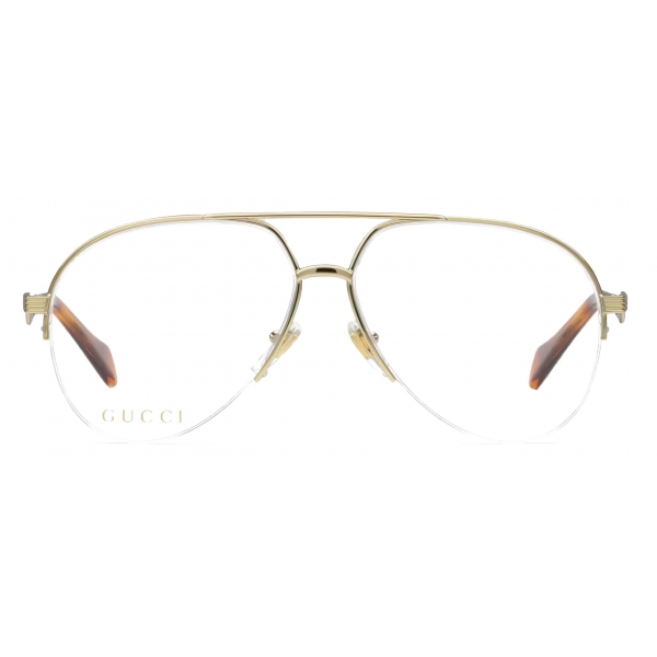Gucci - Navigator Frame Optical Glasses - Gold - Gucci Eyewear