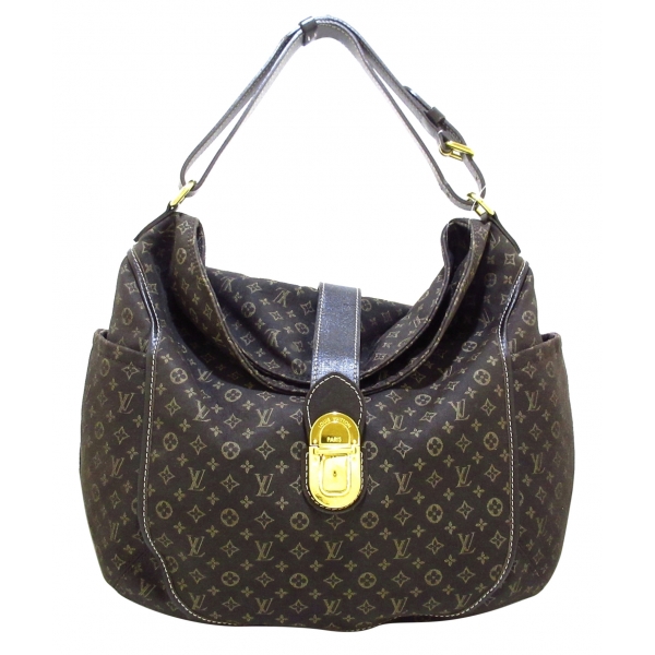 Louis Vuitton Vintage - Mini Lin Romance Hobo Bag - Marrone - Borsa in Cotone - Alta Qualità Luxury