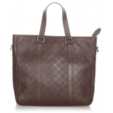 Louis Vuitton Vintage - Damier Infini Tadao - Dark Brown - Calf Leather Satchel - Luxury High Quality